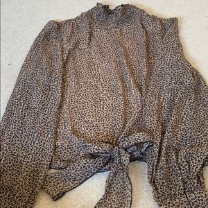cheetah blouse